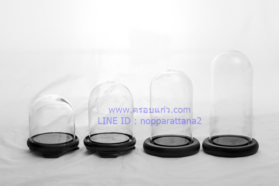 ครอบแก้ว 3.5x5 นิ้ว พร้อมฐานไม้