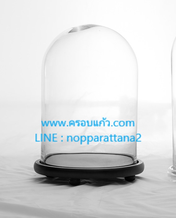 ครอบแก้ว 7x10 นิ้ว พร้อมฐานไม้