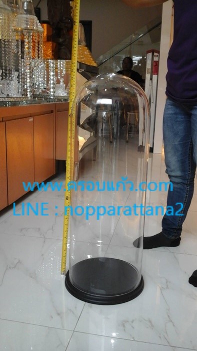 ครอบแก้ว 10x28 นิ้ว พร้อมฐานไม้